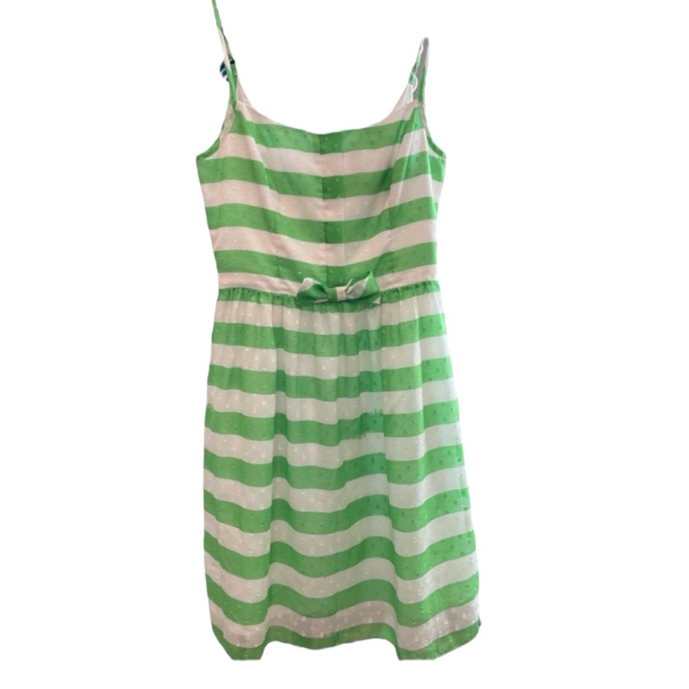 LILLY PULITZER Antonia w/ Green/White Awning Striped Dress Size 4 -- GORGEOUS!! - Picture 2 of 10